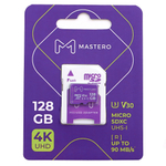 Карта памяти Mastero 128Гб microSDXC, C10/UHS-I U3, с адаптером SD (MB-128-MSD)