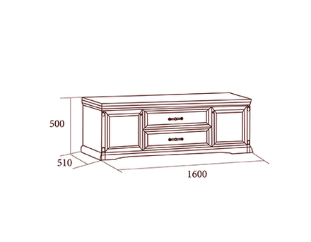 ЛОРЕНЦО Тумба ТВ 1600 (Дуб Сторсанд)