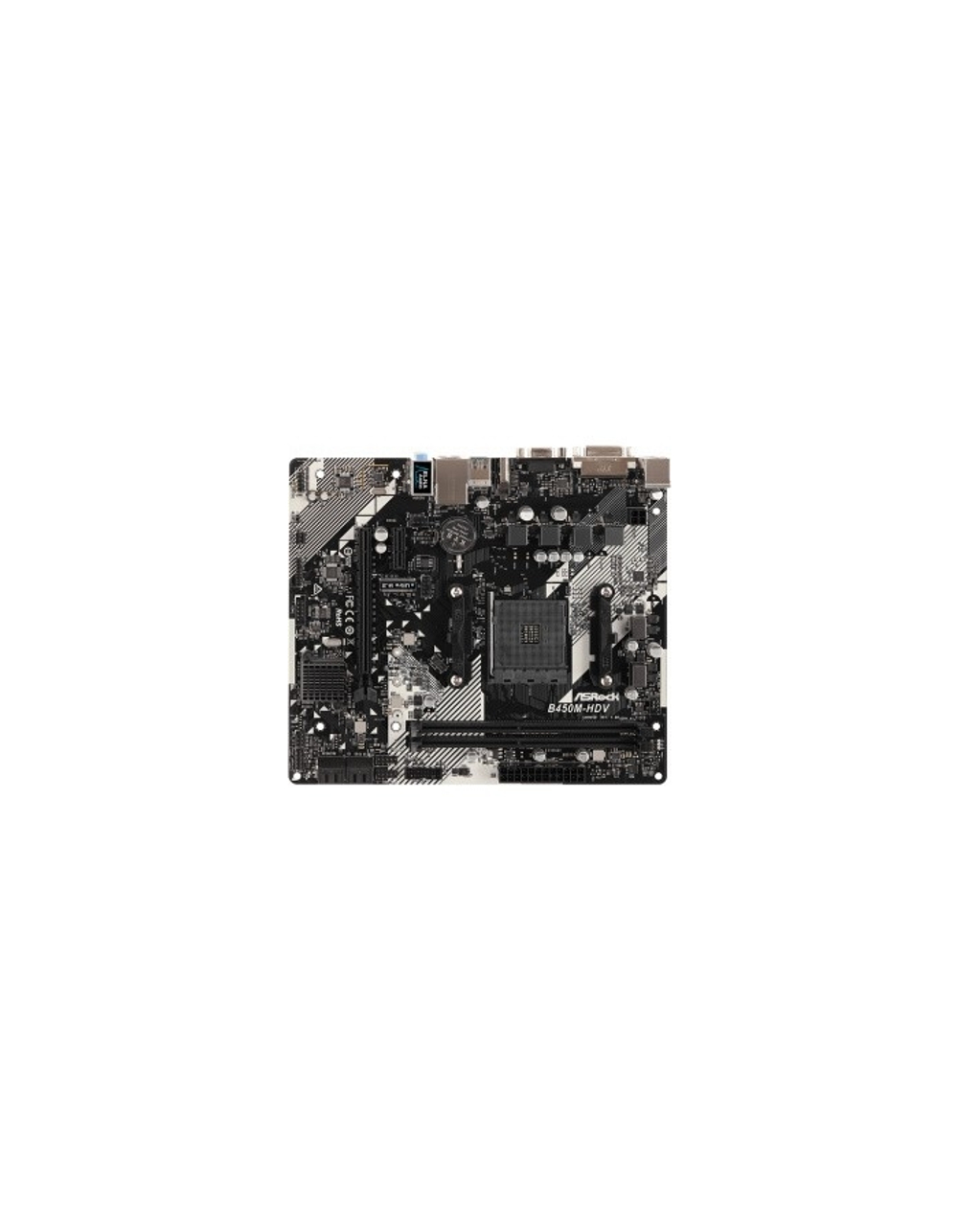 Asrock B450M-HDV R4.0 RTL (AMD B450, 2xDDR4, 2xPCI-Ex16, PCI-Ex1, D-SUB, HDMI, DVI, SATAIII+)