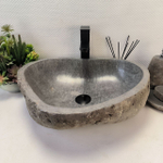 Раковина из речного камня RS-64137 (52*43*16) 0123