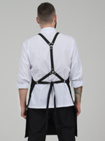 Фартук повара Черный "Уловка" лямки черные