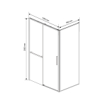 Душевой уголок Слим Софт (Slim Soft) Vincea VSR-1SS9012CLG, 1200*900, брашированное золото, стекло прозрачное
