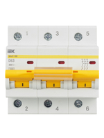 KARAT Автоматический выключатель ВА47-100 3P D 63А 10кА IEK