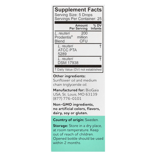 BioGaia, Prodentis, пробиотические капли, для десен и зубов, 200 миллионов КОЕ, 5 мл (0,17 жидк. Унции)