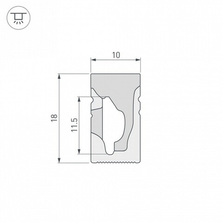 Короб накладной гибкий Arlight WPH 040269