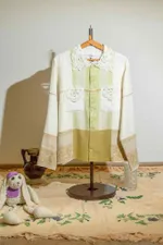 Рубашка Soeurs Linen Lace Shirt beige