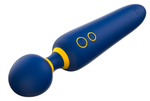 Синий вибромассажер с круглой головкой Romp Flip - 23 см. (Цвет: синий)