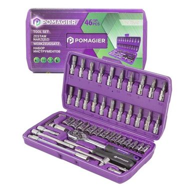 Набор инструментов 46пр. 1/4''(6гр.) POMAGIER##POMOGIER Pom-2462-5