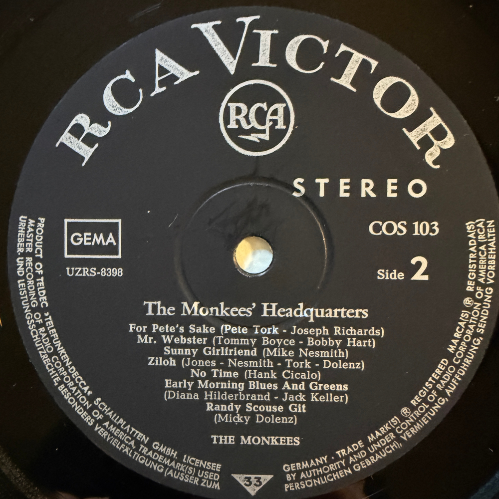 The Monkees - Headquarters (Германия 1967г.)