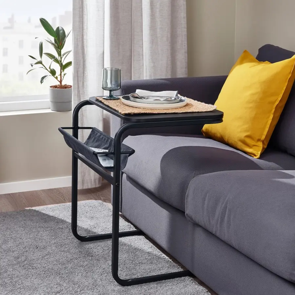 Столик придиванный -  IKEA OLSERÖD/ОЛСЕРОД ИКЕА, 63х53х50 см, черный