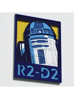 3D Картина по номерам из дерева R2-D2;, 23x30 см