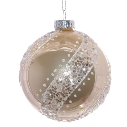 GAEM Украшение новогоднее Шар "Кружевная метель", D 8 см, L8 W8 H8 см