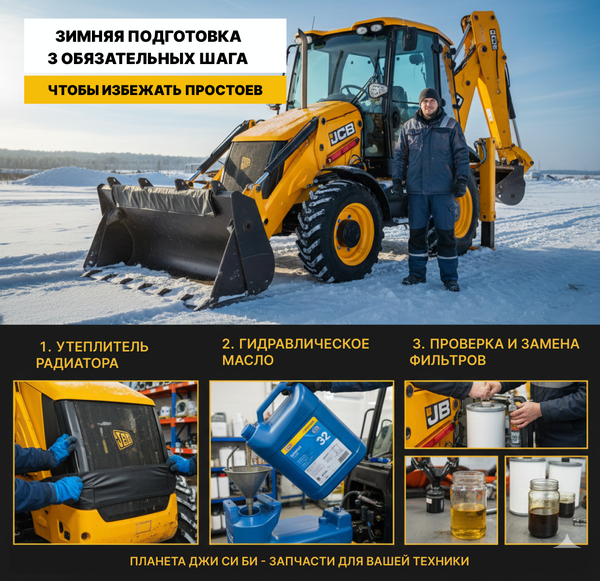 Зимняя подготовка JCB: 3 обязательных шага, чтобы избежать простоев Зимняя подготовка JCB: 3 обязательных шага, чтобы избежать простоев