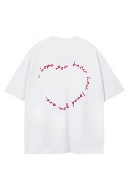 «Heart» Футболка унисекс с вышивкой сердце.