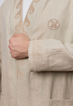 Шапан льняной OYU TOLQYN BEIGE