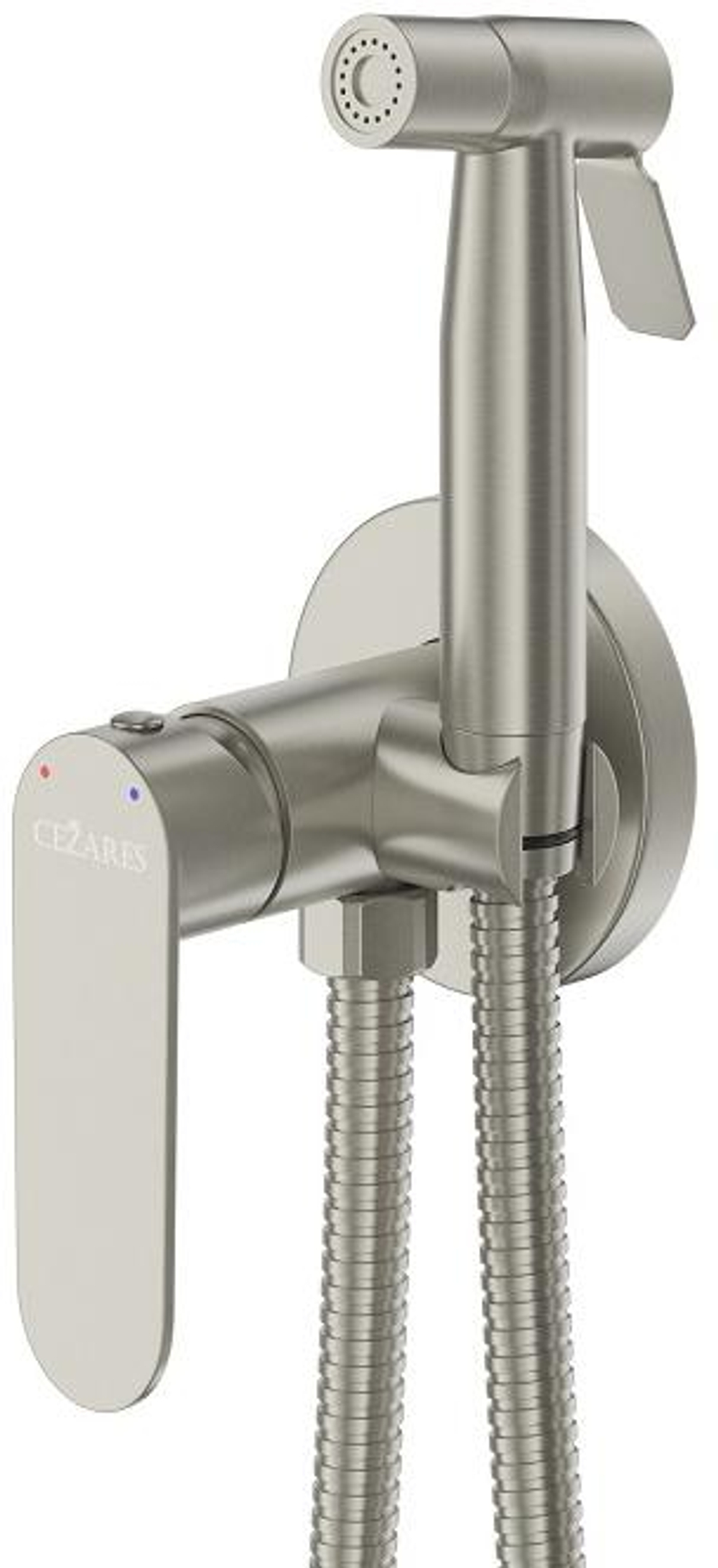 Встроенный смеситель Cezares STYLUS-DIF-IN с гигиеническим душем, сатин