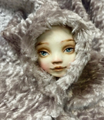 Ткань искусственный плюшевый мех - (Италия) вискоза/хлопок ш-140см цена за 1 м