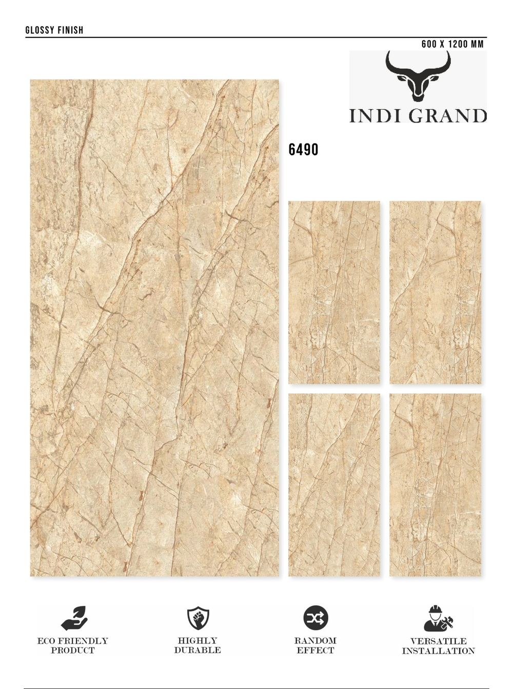 Керамогранит glossy №5, 60х120, 6490