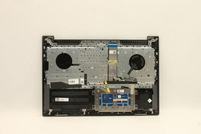 Верхняя панель с клавиатурой (топкейс) для ноутбука Lenovo Yoga Slim 7 Pro. раскладка - русская, с подсветкой, черная (5CB1F36865), оригинал