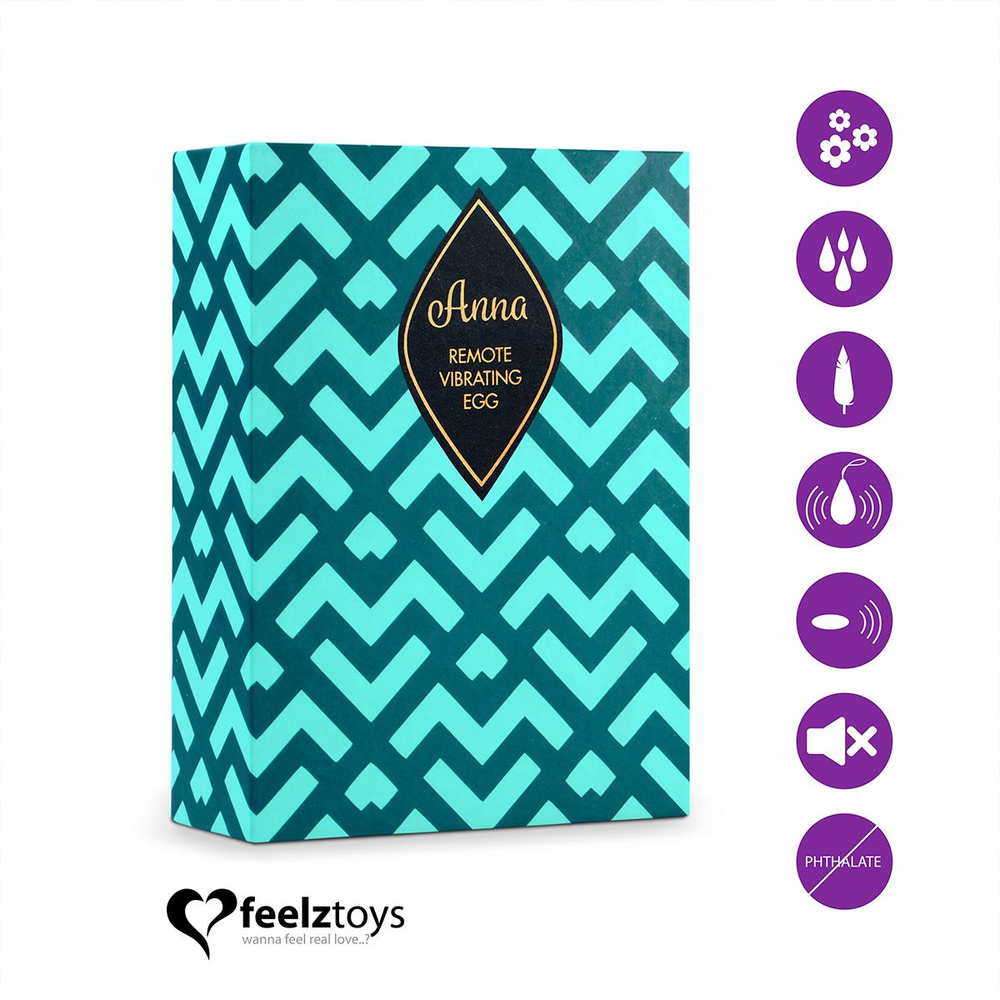 Вибромассажер в форме капли на радиоуправлении Anna Vibrating Egg фиолетовый