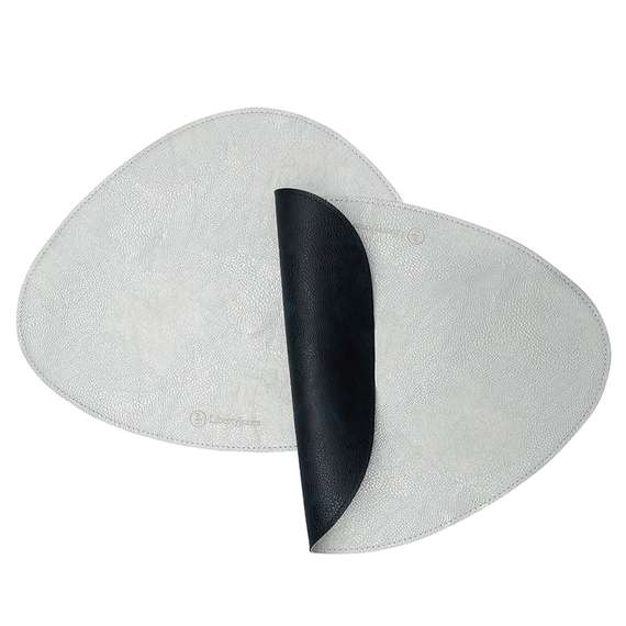 Набор из 2-х двухсторонних сервировочных салфеток drop, 33х41 см, синий/светло-серый