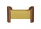 Банкетка Lagom 2 100 см (горчичный, орех)