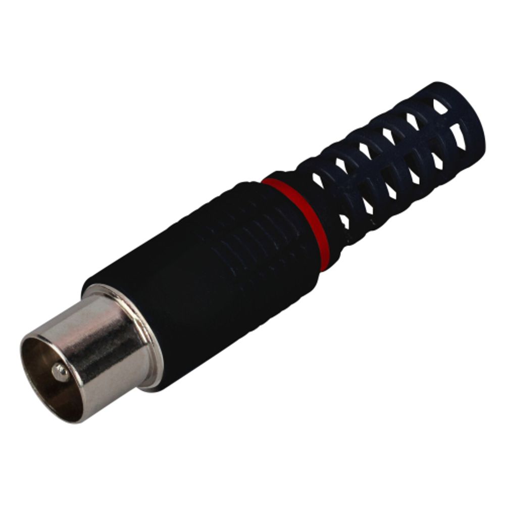 Разъем ЭРА штекер TV без пайки чёрный упаковка 1 шт. | Разъёмы, переходники, ТВ делители