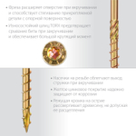ЗУБР КС-П, 60 х 5.0 мм, TX25, потайная головка, желтый цинк, 140 шт, конструкционный саморез, Профессионал (30041-50-060)