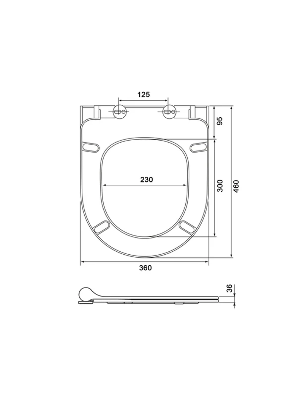 Крышка-сидение AQUATEK тонкое с микролифтом