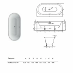 Ванна Bette Lux Oval 3467-000 PLUS 190x90 Белый