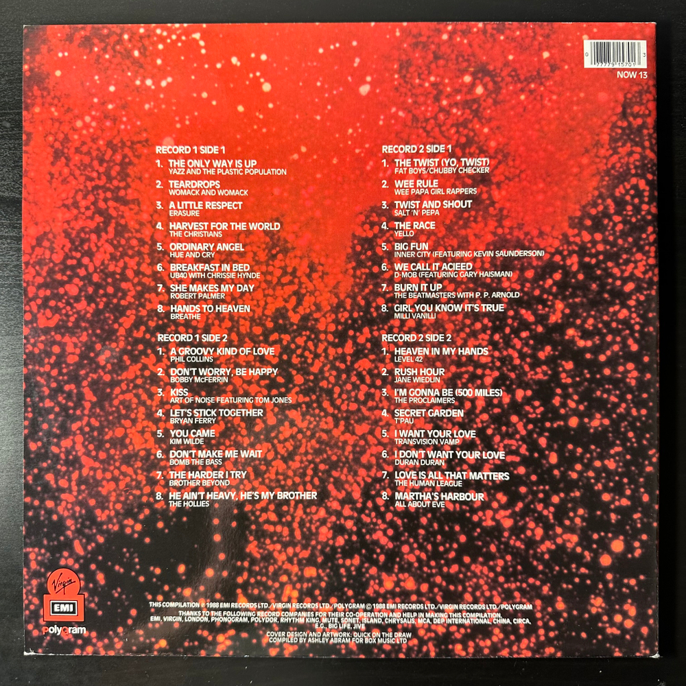Сборник Now That's What I Call Music XIII 2LP (Англия 1988г.)