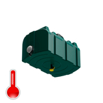 Бак для душа серии «R» 100 л  зеленый с подогревом, с лейкой, с уровнемером Полимер-Групп(810x470x520см;8кг;зеленый) - арт.559261.2