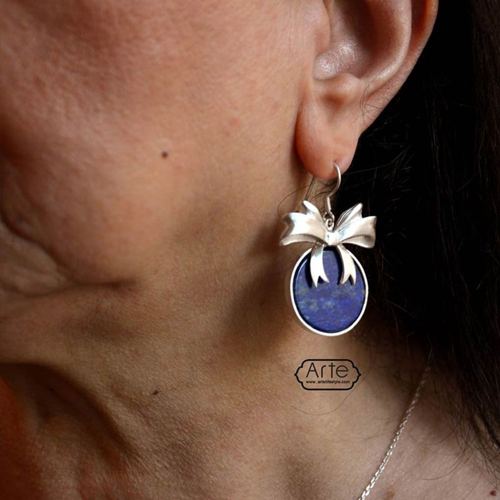 Серебряные серьги с лазуритом Arte Bacpehsht 20220360 Иран Серебряные серьги с лазуритом Arte Bacpehsht 20220360 Иран