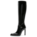 SAINT LAURENT Buckle Detailed Knee High Boots Women"s