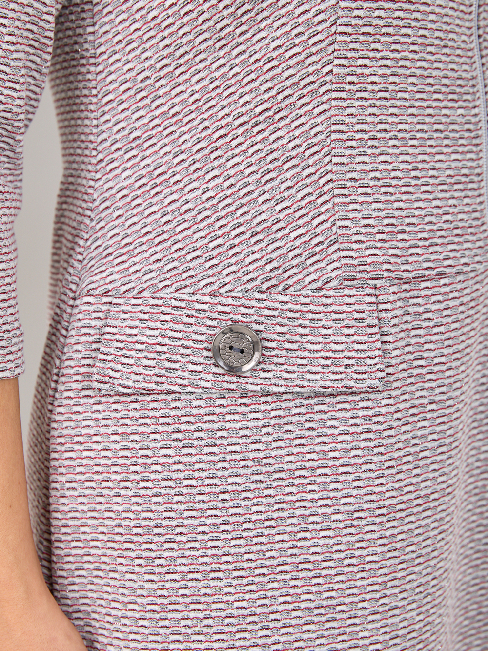 Платье П-034Ж/серый-краснаямережка