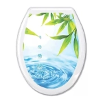 Сиденье жесткое с рис. Капли и бамбук