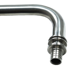 Трубка из нерж стали для подключения радиатора Г-образная 15х16х250 Rehau (Рехау)