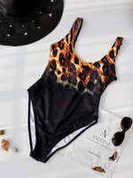 Слитный купальник Леопард Черный размер XL