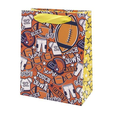 Пакет подарочный, Спортивный микс, с блестками, 23*18*10 см, 1 шт.