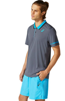 Мужское теннисное поло Asics Padel M Polo Shirt - carrier grey