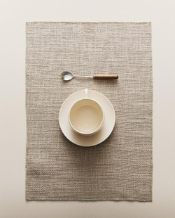 ZARA HOME ПОДСТАВКА ПОД СТОЛОВЫЕ ПРИБОРЫ ИЗО ЛЬНА, СВЕТЛО-БЕЖЕВЫЙ