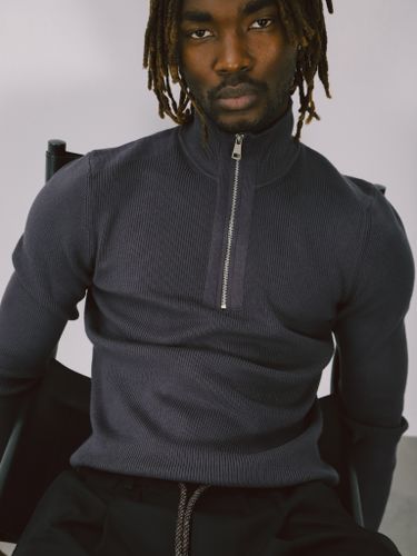 Джемпер поло на молнии мужской