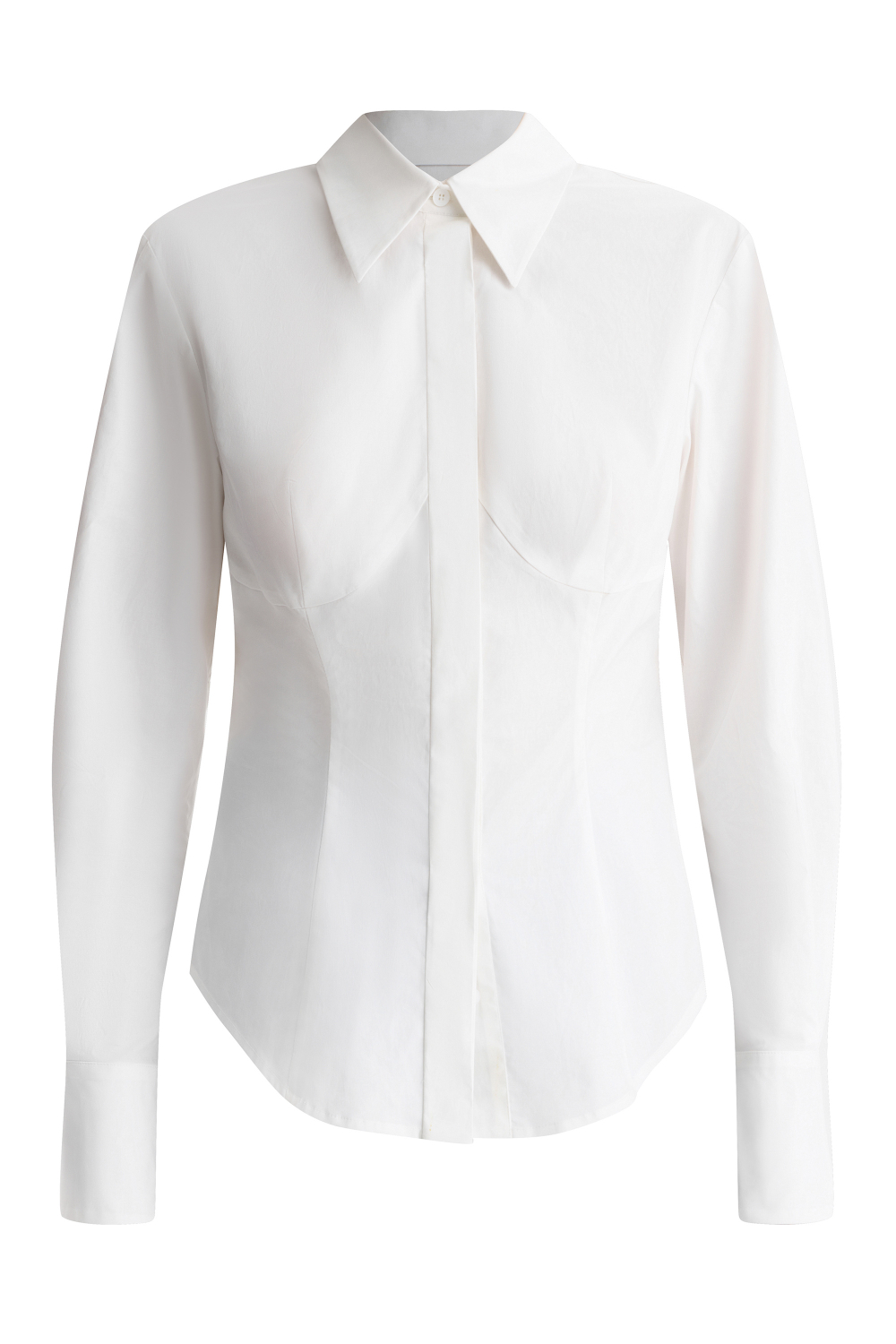 Рубашка с фигурными подрезами