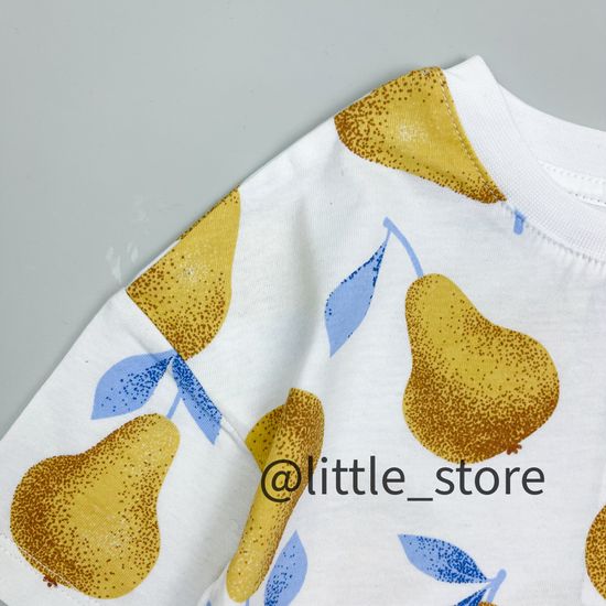 Платье "Грушевый сад" хлопковое, груши на белом