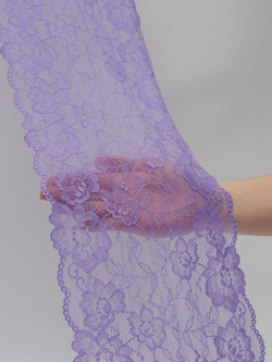 Эластичное кружево яркая лаванда (ярче резинок) ширина 20 см