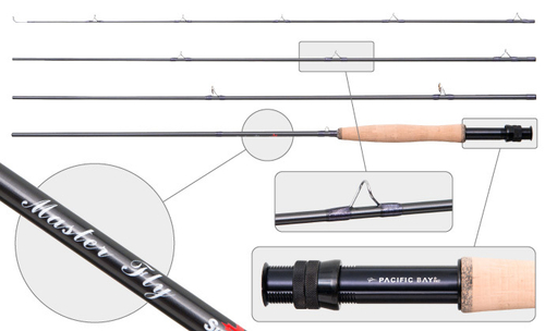Удилище штекерное угольное нахлыстовое 4 колена S Master 3093 Master Fly 5 class 2,74 м