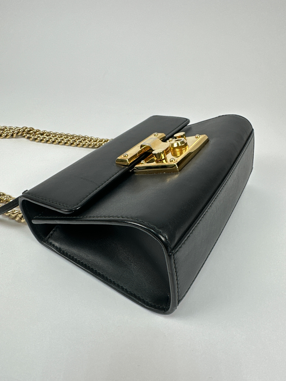 Сумка Gucci Black Leather Small Padlock