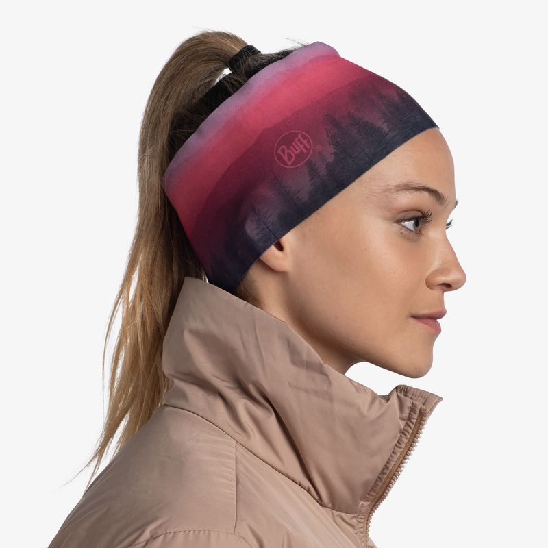 Теплая спортивная повязка на голову Buff Headband Tech Fleece Haera Mauve Фото 2