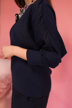 Блузка 3044ВЕА, темно-синий #75ТС093044ВЕА