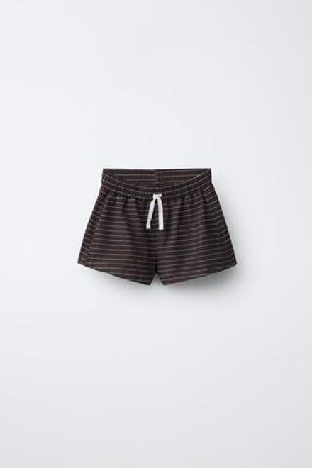 ZARA ШОРТЫ ИЗ МЯГКОЙ ТКАНИ, КОРИЧНЕВЫЙ